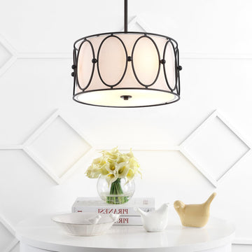 Violetta 19" Metal LED Pendant - JONATHAN Y
